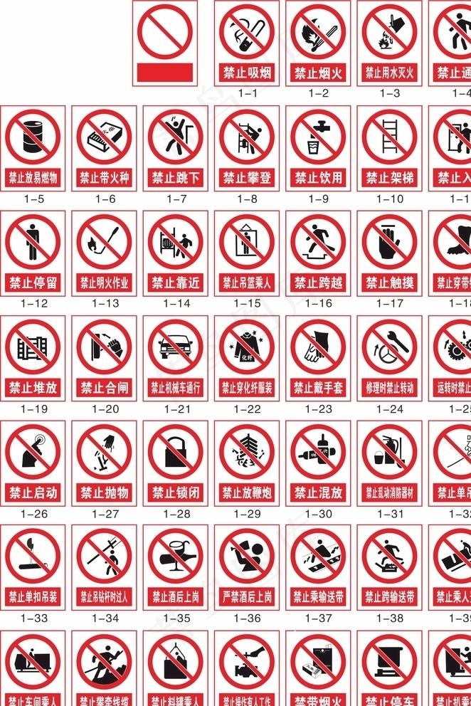 禁止标识图片cdr矢量模版下载