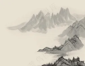 水墨山图片