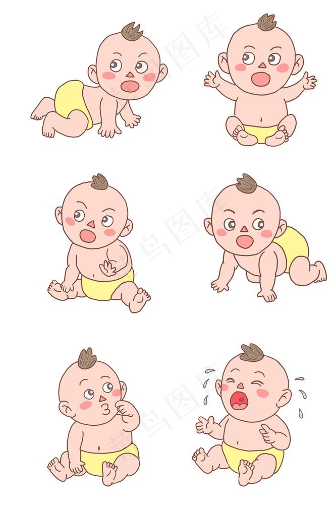 卡通婴儿图片psd模版下载