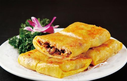 三鲜煎豆皮图片