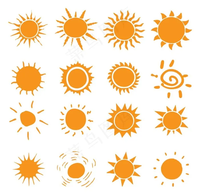 太阳图片ai矢量模版下载