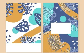 线条矢量手绘花草植物图片