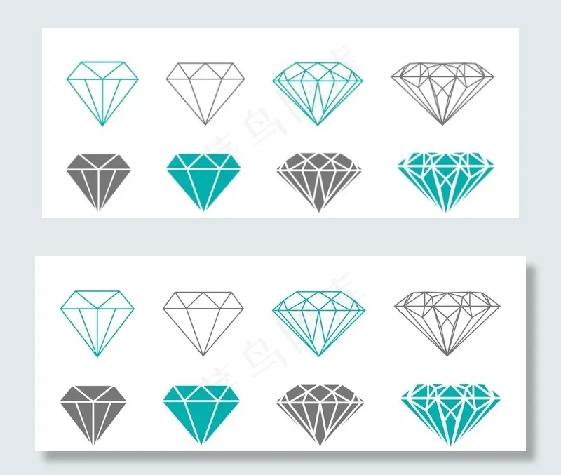 钻石图标图片psd模版下载