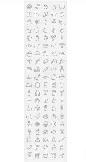 食物矢量图标图片