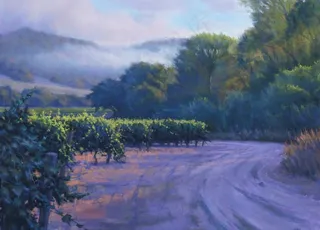 葡萄庄园水彩画图片