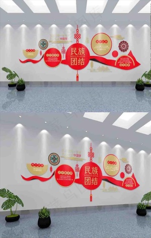 民族团结文化墙图片