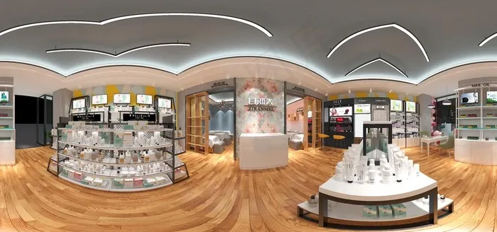 化妆品店全景图图片