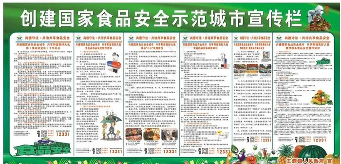 国家食品安全示范城市宣传栏图片(210X297)cdr矢量模版下载