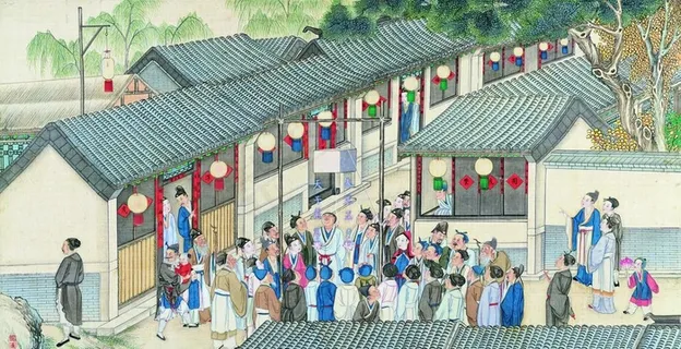 古代市井工笔画图片 古代市井工笔画图片