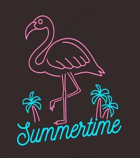 火烈鸟霓虹灯图片