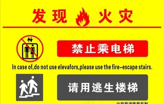 火灾禁乘电梯图片