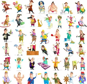 42款漫画肥胖男性人物造型图片