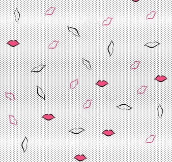 卡通嘴唇 圆点嘴唇图片