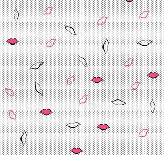 卡通嘴唇 圆点嘴唇图片