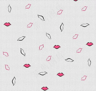 卡通嘴唇 圆点嘴唇图片