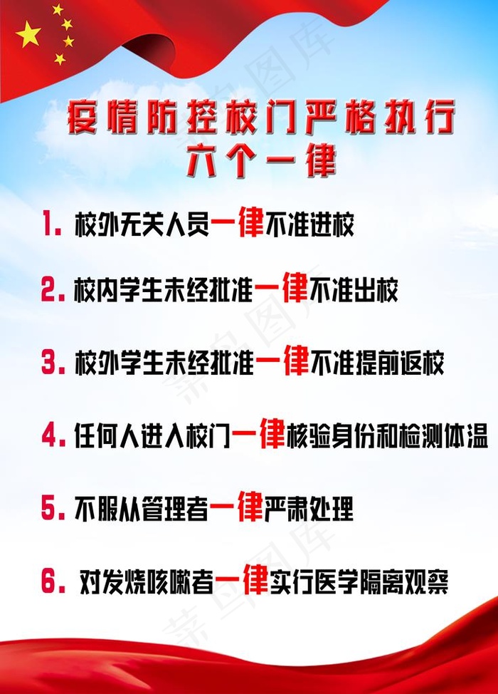疫情防控六个一律图片
