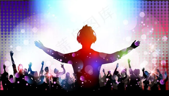 狂欢音乐人群图片eps,ai矢量模版下载