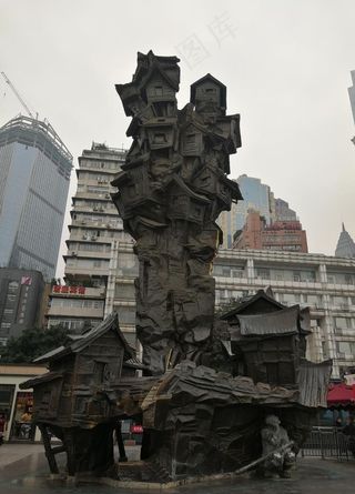 洪崖洞雕塑图片