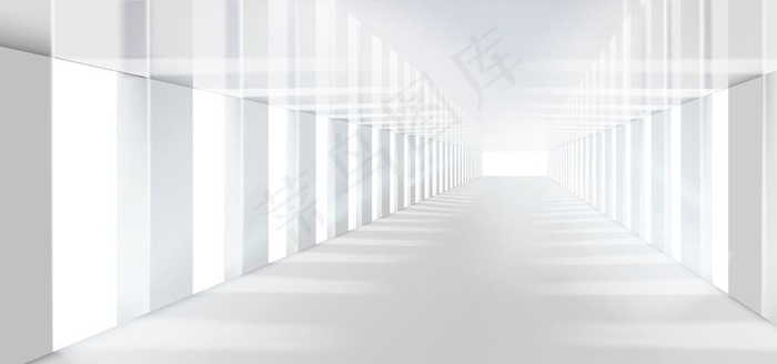 灰色透视长廊空间背景图片