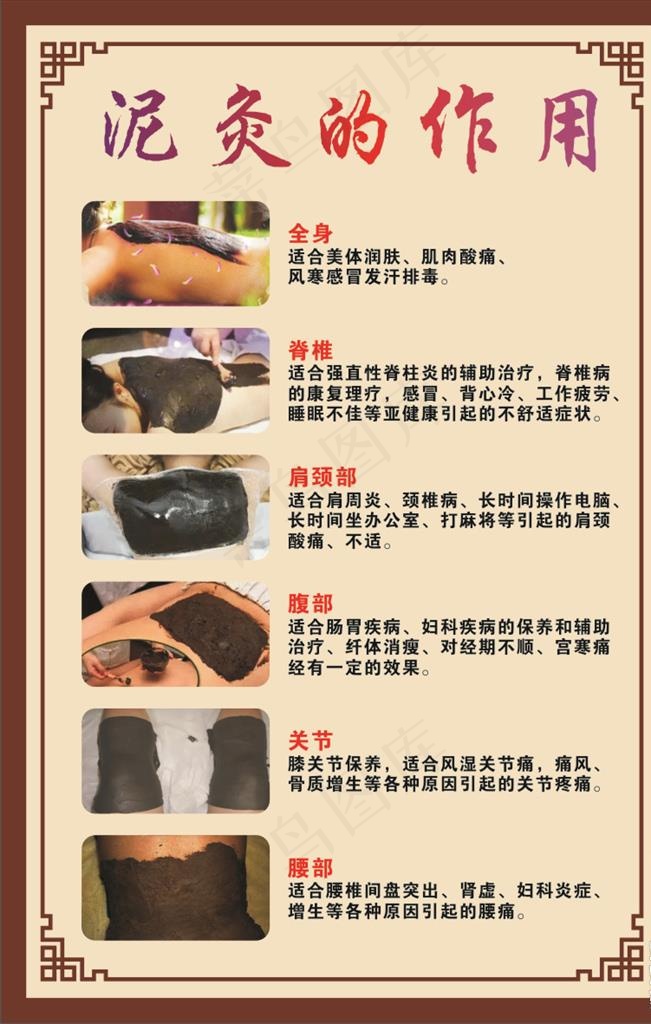 泥灸的作用图片cdr矢量模版下载