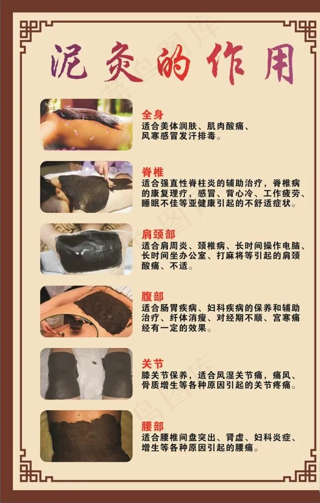 泥灸的作用图片cdr矢量模版下载