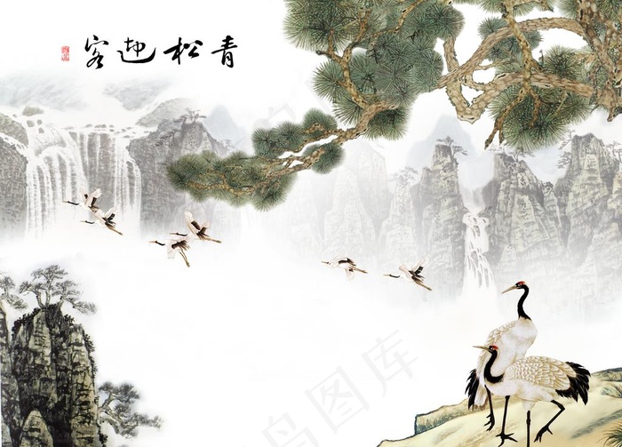 浮雕花 玉兰花 背景墙 花鸟图片