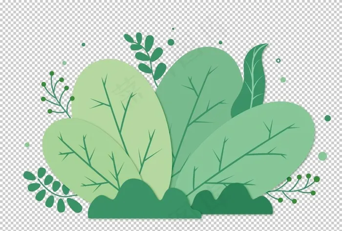 植物绿色插画背景海报素材图片