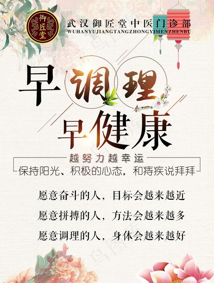 早调理早健康中医养生海报图片