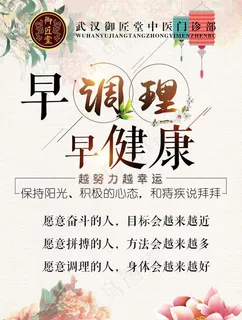 早调理早健康中医养生海报图片 早调理早健康中医养生海报图片