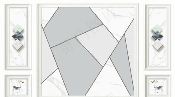 欧式几何背景墙图片