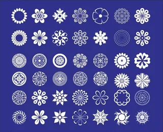 矢量圆形花纹图片