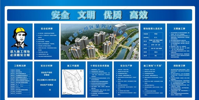 工地看板图片(7500X4000)cdr矢量模版下载