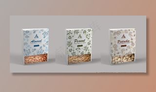 干果花生杏仁开心果白描包装图片