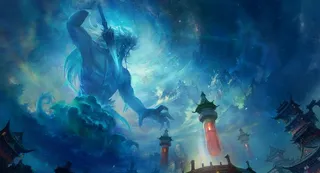 大气仙侠魔幻场景插画图片