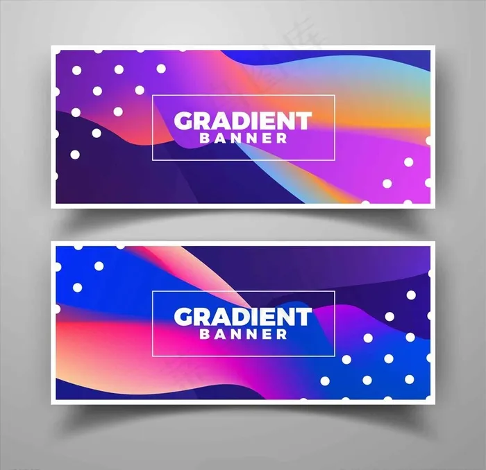 彩色渐变背景图片ai矢量模版下载