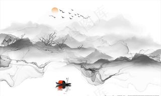 水墨抽象画图片