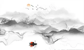 水墨抽象画图片