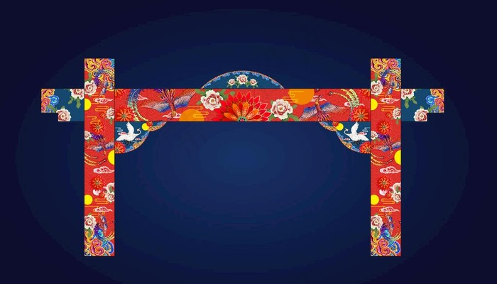 商场国潮门头图片(210X297)cdr矢量模版下载