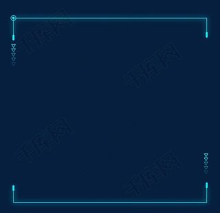 蓝色科技感外发光边框图片