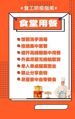 复工防疫指南 食堂文化图片