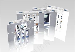 网站页面立体展示模板图片