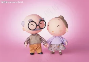 卡通老年人图片