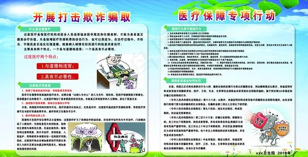 开展打击欺骗诈取医保基金宣传栏图片