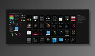 扁平化 苹果手表UI图片