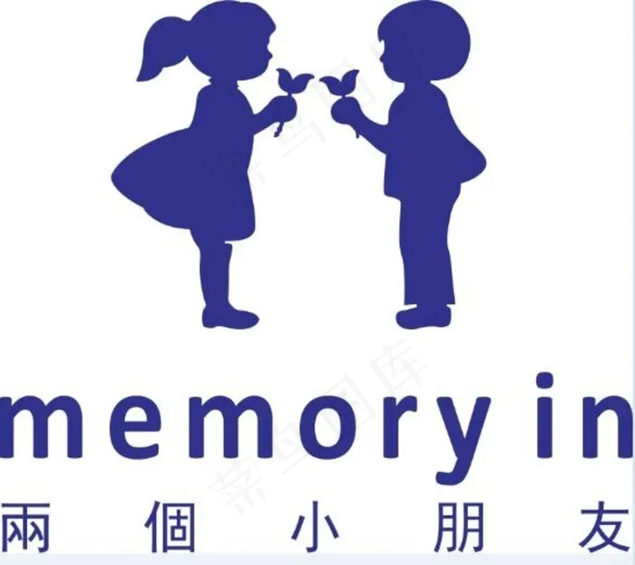 两个小朋友童装logo图片