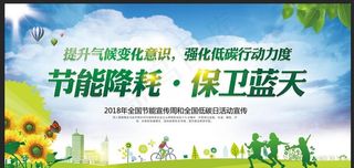 节能宣传周公益海报展板图片