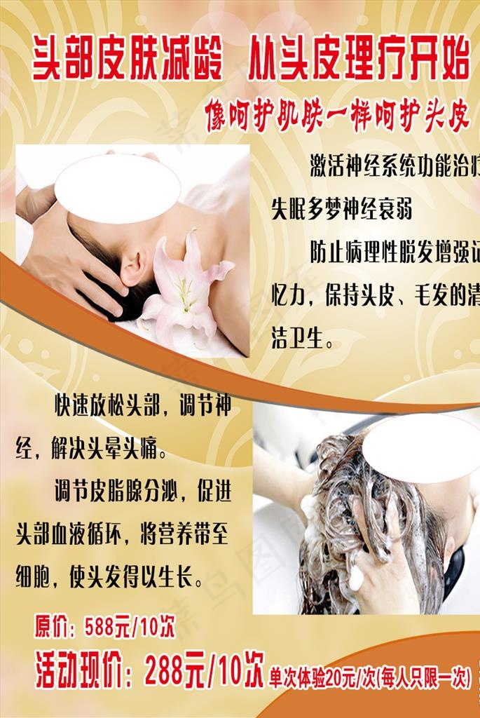 头部护理高清分层图片