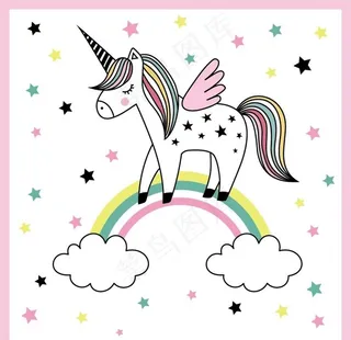 彩虹独角兽图片