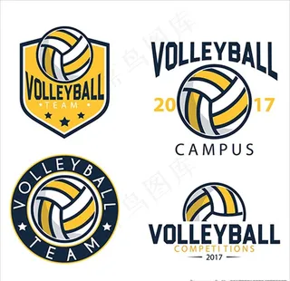 排球培训比赛俱乐部LOGO标志图片