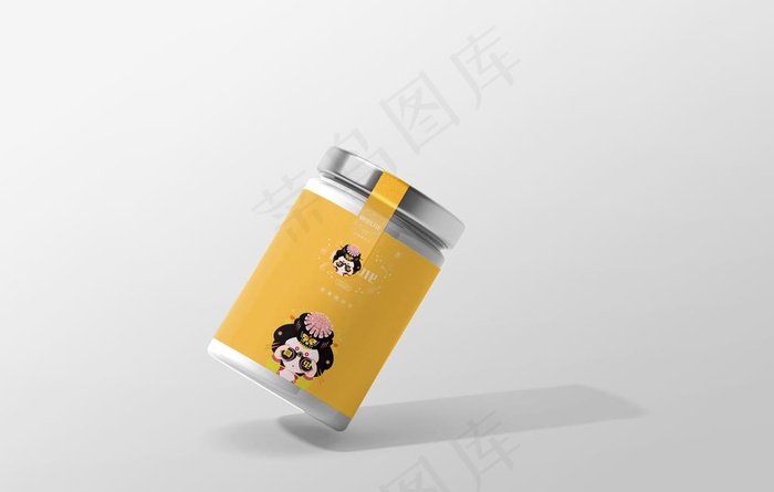 咖啡茶罐样机图片(3000X2000(DPI:300))psd模版下载